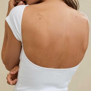 Aerie Ribbed Open Back T-Shirt